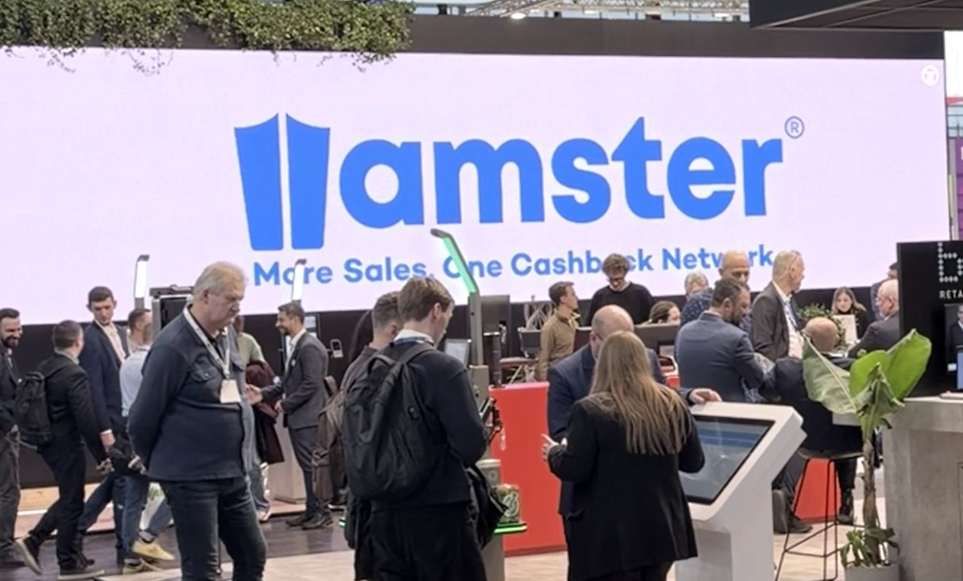 Hamster-Messestand auf der EuroShop 2026 in Düsseldorf mit großer Marken-Backdrop und vielen Besuchern